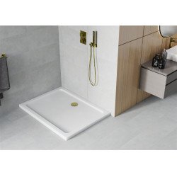 Mexen Slim Akril masszív zuhanytálca    100 x 70 cm, fehér + Ajándék szifon arany - 40107010G Akril zuhanytálca Akril zuhanytálca 406594 Mexen