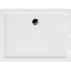 Mexen Slim Akril masszív zuhanytálca    90 x 80 cm, fehér + Ajándék szifon arany - 40108090G Akril zuhanytálca