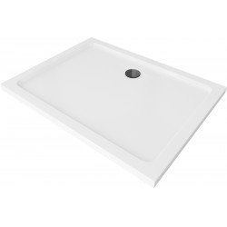 Mexen Slim Akril masszív zuhanytálca    100 x 80 cm, fehér + Ajándék szifon fekete - 40108010B Akril zuhanytálca Akril zuhanytálca 406594 Mexen