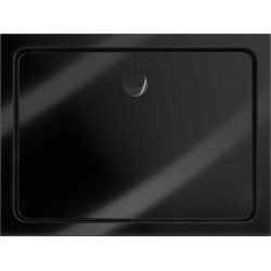 Mexen Slim Akril masszív zuhanytálca    100 x 80 cm,fekete + Ajándék szifon fekete - 40708010B Akril zuhanytálca