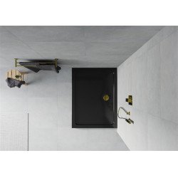 Mexen Slim Akril masszív zuhanytálca    120 x 80 cm,fekete + Ajándék szifon arany - 40708012G Akril zuhanytálca Akril zuhanytálca 406594 Mexen