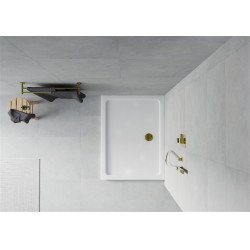 Mexen Slim Akril masszív zuhanytálca    130 x 90 cm, fehér + Ajándék szifon arany - 40109013G Akril zuhanytálca