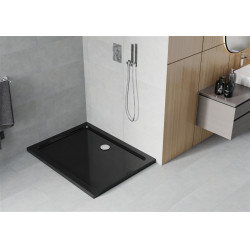 Mexen Slim Akril masszív zuhanytálca    80 x 70 cm,fekete + Ajándék szifon króm - 40707080 Akril zuhanytálca Akril zuhanytálca 406594 Mexen