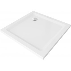 Mexen  Slim Akril masszív zuhanytálca    100 x 100 cm, fehér+szifon króm - 40101010 Akril zuhanytálca Akril zuhanytálca 406594 Mexen
