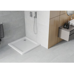 Mexen  Slim Akril masszív zuhanytálca    100 x 100 cm, fehér+szifon króm - 40101010 Akril zuhanytálca Akril zuhanytálca 406594 Mexen