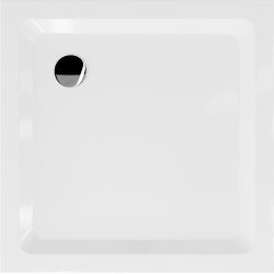 Mexen  Slim Akril masszív zuhanytálca    90 x 90 cm, fehér+szifon króm - 40109090 Akril zuhanytálca