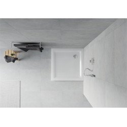 Mexen  Slim Akril masszív zuhanytálca    90 x 90 cm, fehér+szifon króm - 40109090 Akril zuhanytálca