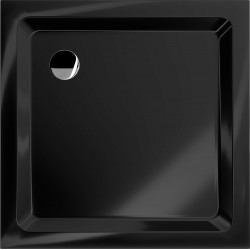 Mexen  Slim Akril masszív zuhanytálca    90 x 90 cm, fekete+szifon króm - 40709090 Akril zuhanytálca