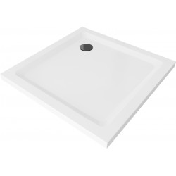 Mexen  Slim Akril masszív zuhanytálca    100 x 100 cm, fehér+szifon fekete - 40101010B Akril zuhanytálca Akril zuhanytálca 406594 Mexen