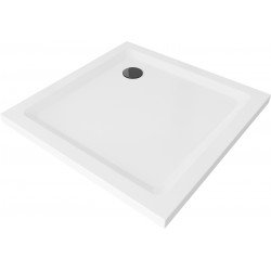 Mexen  Slim Akril masszív zuhanytálca    100 x 100 cm, fehér+szifon fekete - 40101010B Akril zuhanytálca