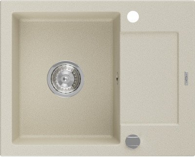 Mexen Enzo  konyhai mosogató gránit 1 medence+csepegtetö+ pop up szifon  57,6 x 46,5 cm, beige - 6506571005-69 1 medencés
