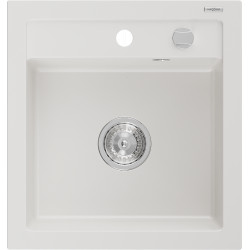 Mexen Vito  konyhai mosogató gránit 1 medence+ pop up szifon 520 x 490 mm, fehér  - 6503521000-20 1 medencés 1 medencés 406959 Mexen