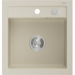 Mexen Vito  konyhai mosogató gránit 1 medence+ pop up szifon 520 x 490 mm, beige - 6503521000-69 1 medencés 1 medencés 406959 Mexen