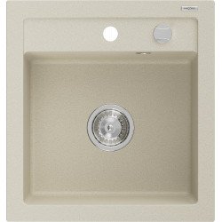Mexen Vito  konyhai mosogató gránit 1 medence+ pop up szifon 520 x 490 mm, beige - 6503521000-69 1 medencés 1 medencés 406959 Mexen