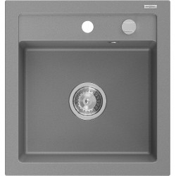 Mexen Vito  konyhai mosogató gránit 1 medence+ pop up szifon 520 x 490 mm, szürke  - 6503521000-71 1 medencés 1 medencés 406959 Mexen