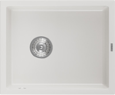 Mexen Pedro  konyhai mosogató gránit 1 medence+ pop up szifon 560 x 460 mm, fehér  - 6508561000-20 1 medencés