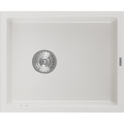 Mexen Pedro  konyhai mosogató gránit 1 medence+ pop up szifon 560 x 460 mm, fehér  - 6508561000-20 1 medencés 1 medencés 406959 Mexen