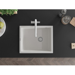 Mexen Pedro  konyhai mosogató gránit 1 medence+ pop up szifon 560 x 460 mm, fehér  - 6508561000-20 1 medencés