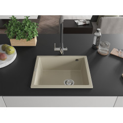 Mexen Pedro  konyhai mosogató gránit 1 medence+ pop up szifon 560 x 460 mm, beige - 6508561000-69 1 medencés