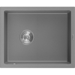 Mexen Pedro  konyhai mosogató gránit 1 medence+ pop up szifon 560 x 460 mm, szürke  - 6508561000-71 1 medencés 1 medencés 406959 Mexen