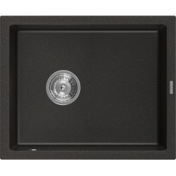 Mexen Pedro  konyhai mosogató gránit 1 medence+ pop up szifon 560 x 460 mm, fekete / arany - 6508561000-75 1 medencés 1 medencés 406959 Mexen