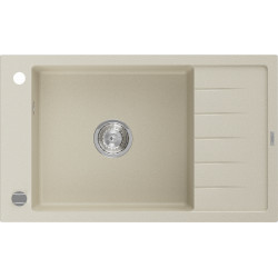 Mexen Elias  konyhai mosogató gránit 1 medence+csepegtetö+ pop up szifon  795 x 480 mm, beige - 6511791005-69 1 medencés 1 medencés 406959 Mexen