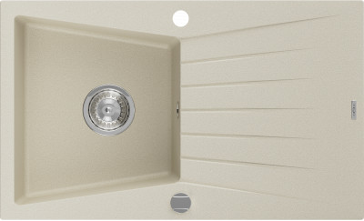 Mexen Cesar  konyhai mosogató gránit 1 medence+csepegtetö+ pop up szifon  775 x 470 mm, beige - 6514771010-69 1 medencés