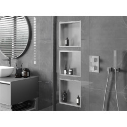 Mexen X-Wall-R  falba építhetö polc falfülke  30 x 30 cm, inox - 1910303010 Falfülke