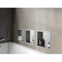Mexen X-Wall-R  falba építhetö polc falfülke  30 x 30 cm, inox - 1910303010 Falfülke