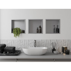 Mexen X-Wall-R  falba építhetö polc falfülke  30 x 30 cm, inox - 1910303010 Falfülke