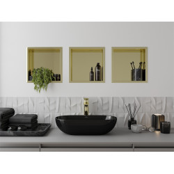 Mexen X-Wall-R  falba építhetö polc falfülke  30 x 30 cm, arany  - 1950303010 Falfülke