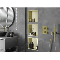 Mexen X-Wall-R  falba építhetö polc falfülke  30 x 30 cm, arany  - 1950303010 Falfülke