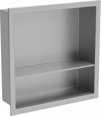 Mexen X-Wall-R  falba építhetö polc falfülke  polcal 30 x 30 cm, inox - 1910303010S Falfülke