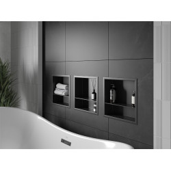 Mexen X-Wall-R  falba építhetö polc falfülke  polcal 30 x 30 cm, fekete  - 1970303010S Falfülke Falfülke 406959 Mexen