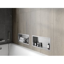 Mexen X-Wall-R  falba építhetö polc falfülke  45 x 20 cm, inox - 1910452010 Falfülke