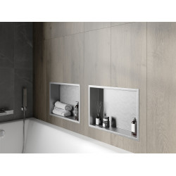 Mexen X-Wall-R  falba építhetö polc falfülke  45 x 30 cm, inox - 1910453010 Falfülke