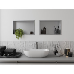 Mexen X-Wall-R  falba építhetö polc falfülke  45 x 30 cm, inox - 1910453010 Falfülke