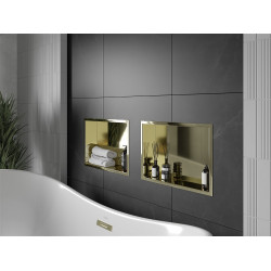 Mexen X-Wall-R  falba építhetö polc falfülke  45 x 30 cm, arany  - 1950453010 Falfülke Falfülke 406959 Mexen