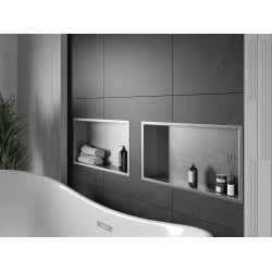 Mexen X-Wall-R  falba építhetö polc falfülke  60 x 30 cm, inox - 1910603010 Falfülke