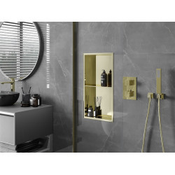 Mexen X-Wall-R  falba építhetö polc falfülke  polcal 60 x 30 cm, arany  - 1950603010S Falfülke Falfülke 406959 Mexen