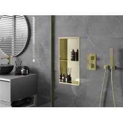 Mexen X-Wall-R  falba építhetö polc falfülke  polcal 60 x 30 cm, arany  - 1950603010S Falfülke Falfülke 406959 Mexen