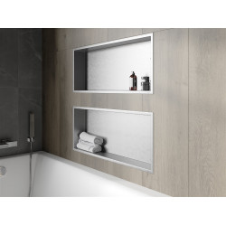 Mexen X-Wall-R  falba építhetö polc falfülke  75 x 30 cm, inox - 1910753010 Falfülke