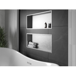 Mexen X-Wall-R  falba építhetö polc falfülke  75 x 30 cm, inox - 1910753010 Falfülke