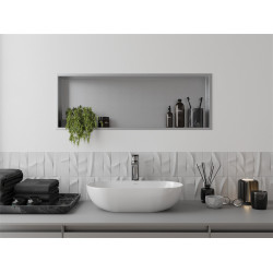 Mexen X-Wall-R  falba építhetö polc falfülke  90 x 30 cm, inox - 1910903010 Falfülke
