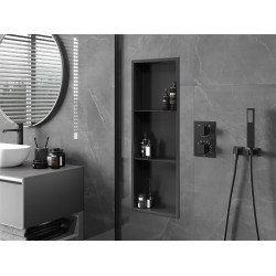 Mexen X-Wall-R  falba építhetö polc falfülke  polcal 90 x 30 cm, fekete  - 1970903010S Falfülke Falfülke 406959 Mexen