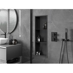 Mexen X-Wall-R  falba építhetö polc falfülke  polcal 90 x 30 cm, fekete  - 1970903010S Falfülke Falfülke 406959 Mexen