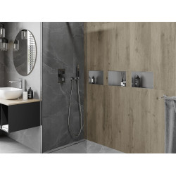 Mexen X-Wall-NR  falba építhetö polc falfülke burkolható keret 30 x 20 cm, inox - 1911302010 Falfülke
