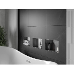 Mexen X-Wall-NR  falba építhetö polc falfülke burkolható keret 30 x 20 cm, inox - 1911302010 Falfülke Falfülke 406959 Mexen