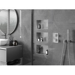 Mexen X-Wall-NR  falba építhetö polc falfülke burkolható keret 30 x 20 cm, inox - 1911302010 Falfülke