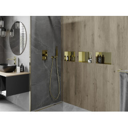 Mexen X-Wall-NR  falba építhetö polc falfülke burkolható keret 30 x 20 cm, arany  - 1951302010 Falfülke